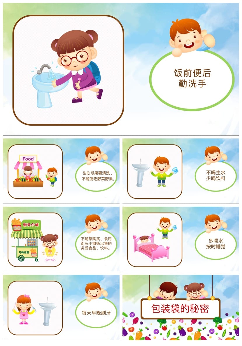 食品安全PPT源文件 pptx素材模板可编辑 - 第3页预览