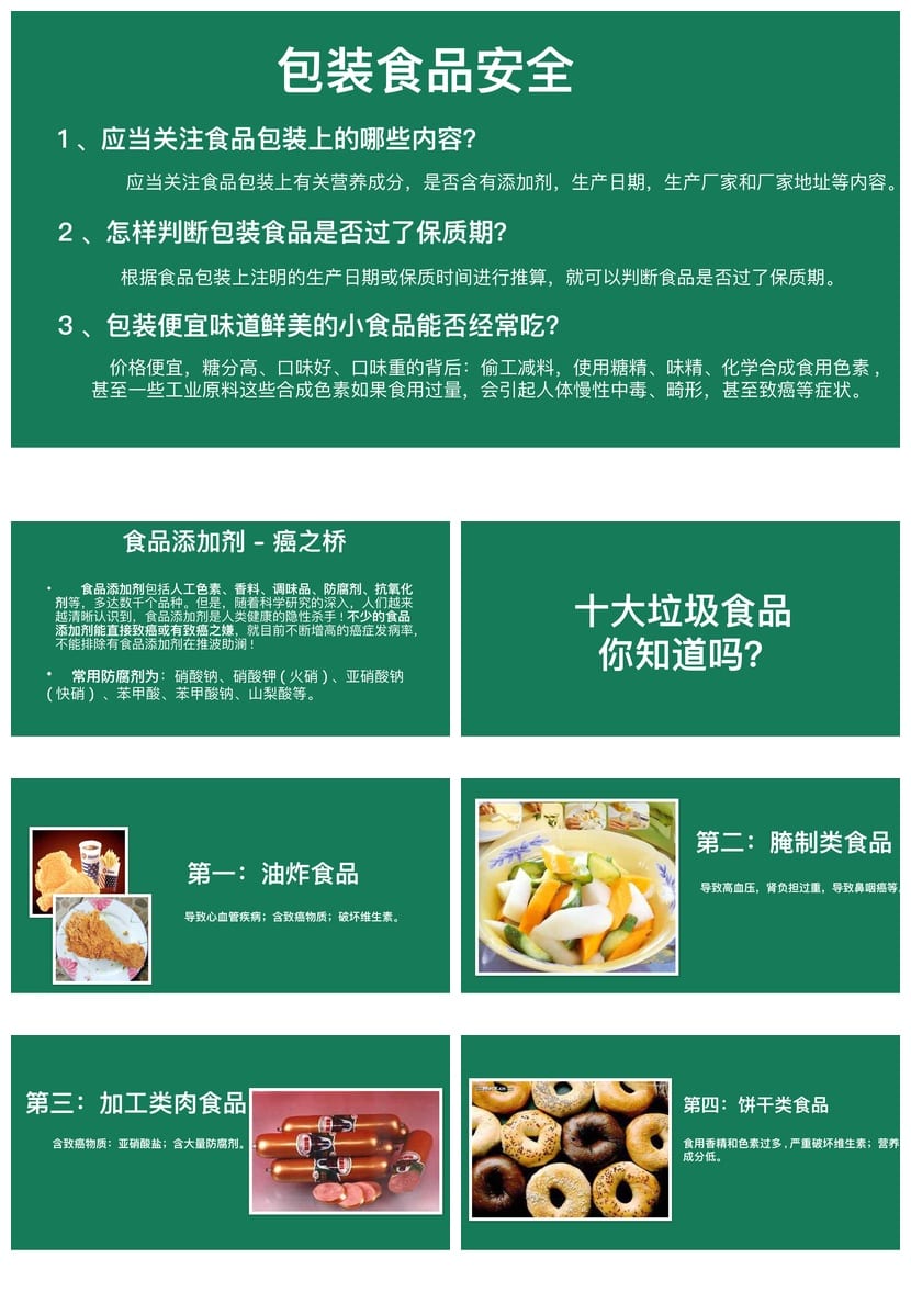 食品安全PPT模板ppt素材 成品课件源文件可编辑pptx - 第3页预览