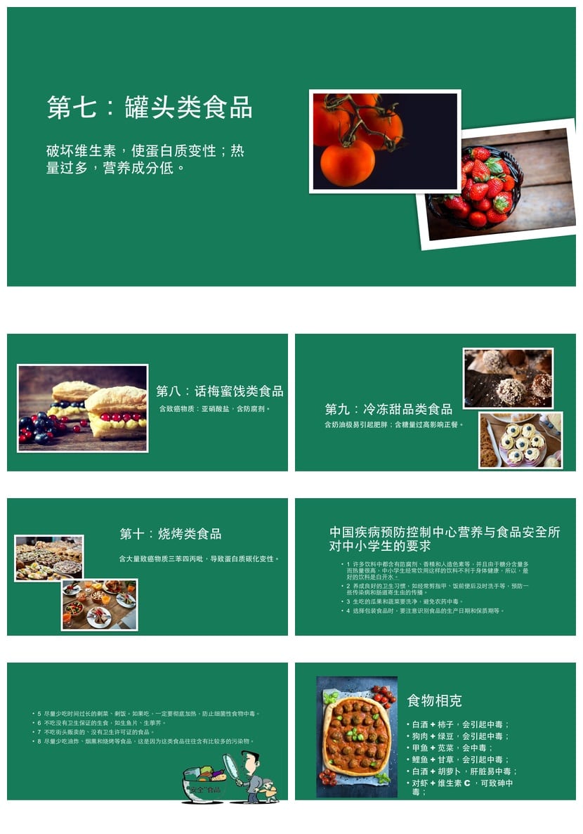 食品安全PPT模板 可编辑源文件pptx 教育培训课件素材 - 第3页预览