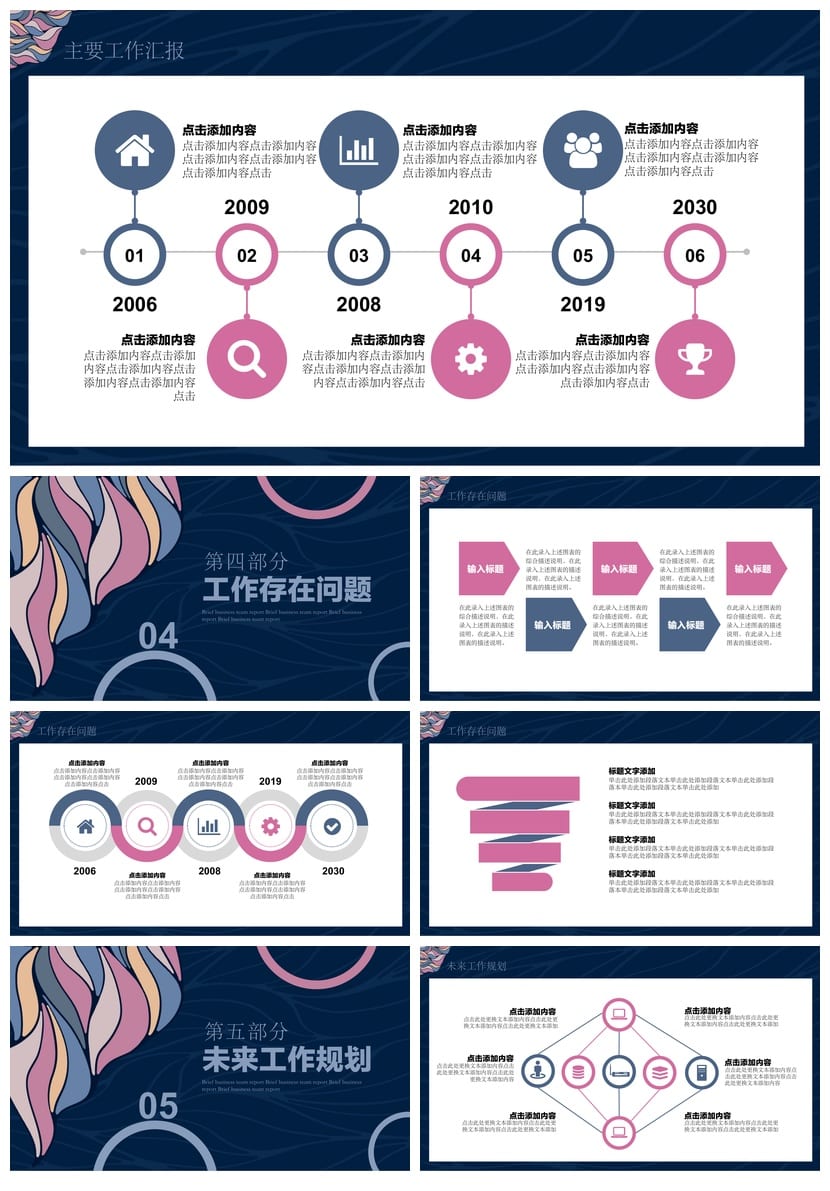 商务红色国风工作总结计划PPT模板 团队报告动态素材pptx - 第3页预览