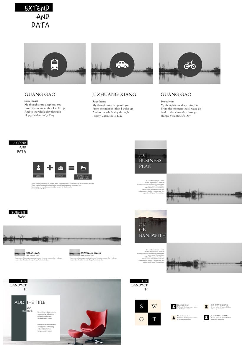 商务风黑灰色PPT模板定制 (pptx) 高端简约设计素材 企业汇报专用