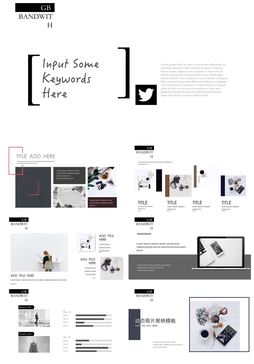 商务风黑灰色PPT模板定制 (pptx) 高端简约设计素材 企业汇报专用