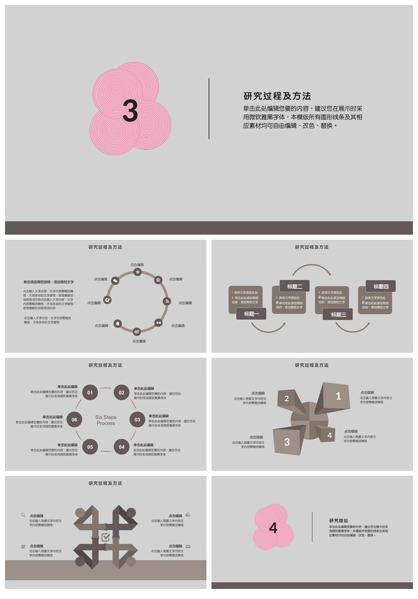 风格行业工作报告毕业答辩PPTX素材模板 毕业设计答辩通用 - 第3页预览
