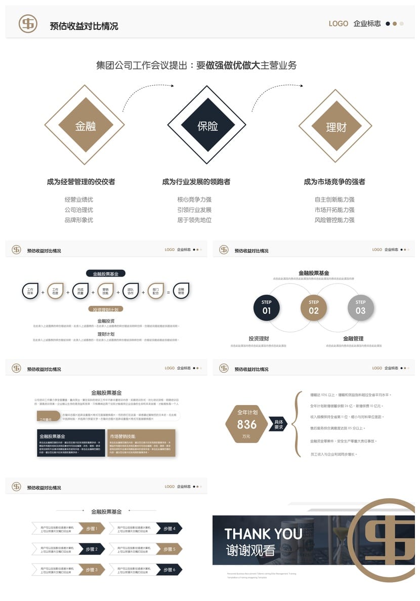 商务PPT模板 各行业风格工作报告素材pptx - 第4页预览