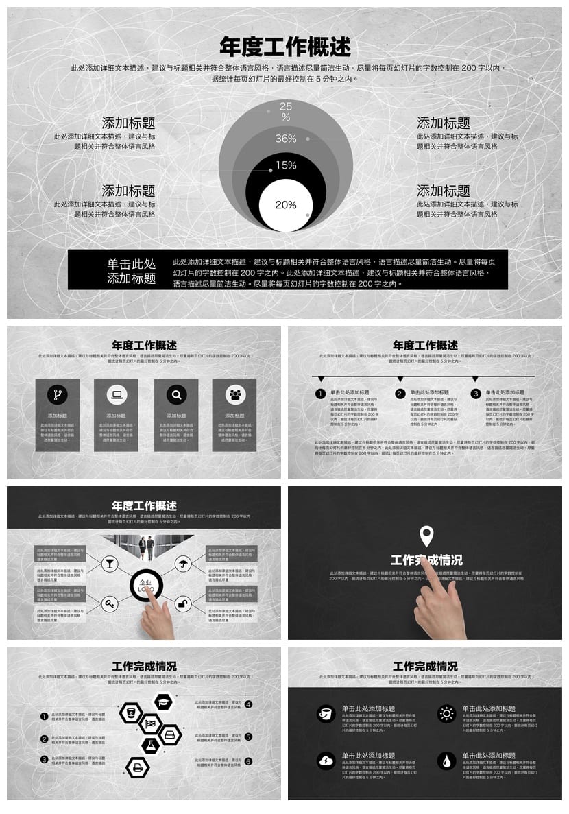 风格行业工作报告PPT模板 工作总结素材年终总结范本pptx - 第2页预览