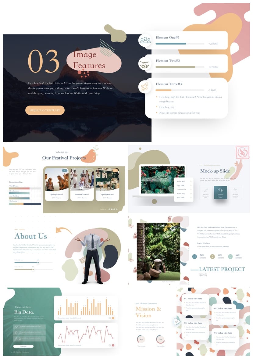 莫兰迪风格工作报告PPT模板 商务通用各行业高端pptx素材 - 第3页预览