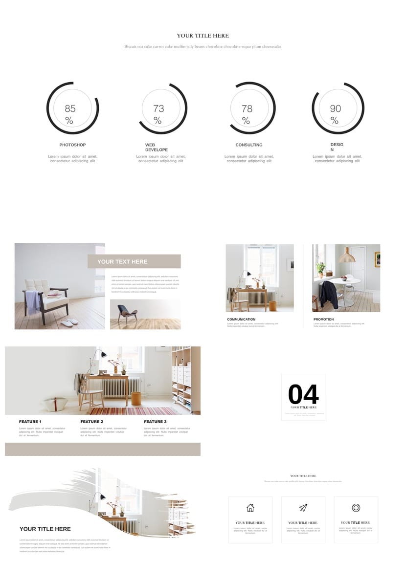 极简简约工作报告PPT模板 多行业风格设计素材pptx - 第4页预览