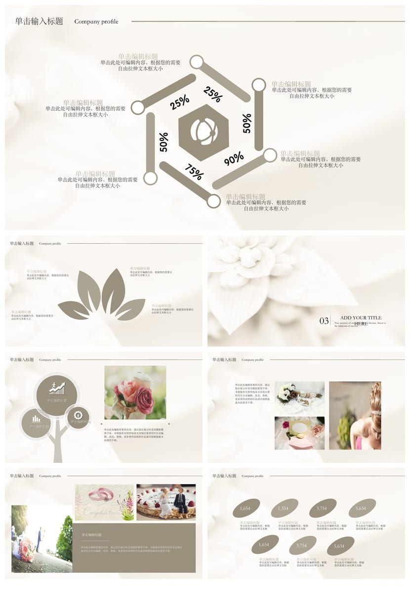 风格与各行业工作报告婚庆爱情PPTX素材模板合集 - 第3页预览