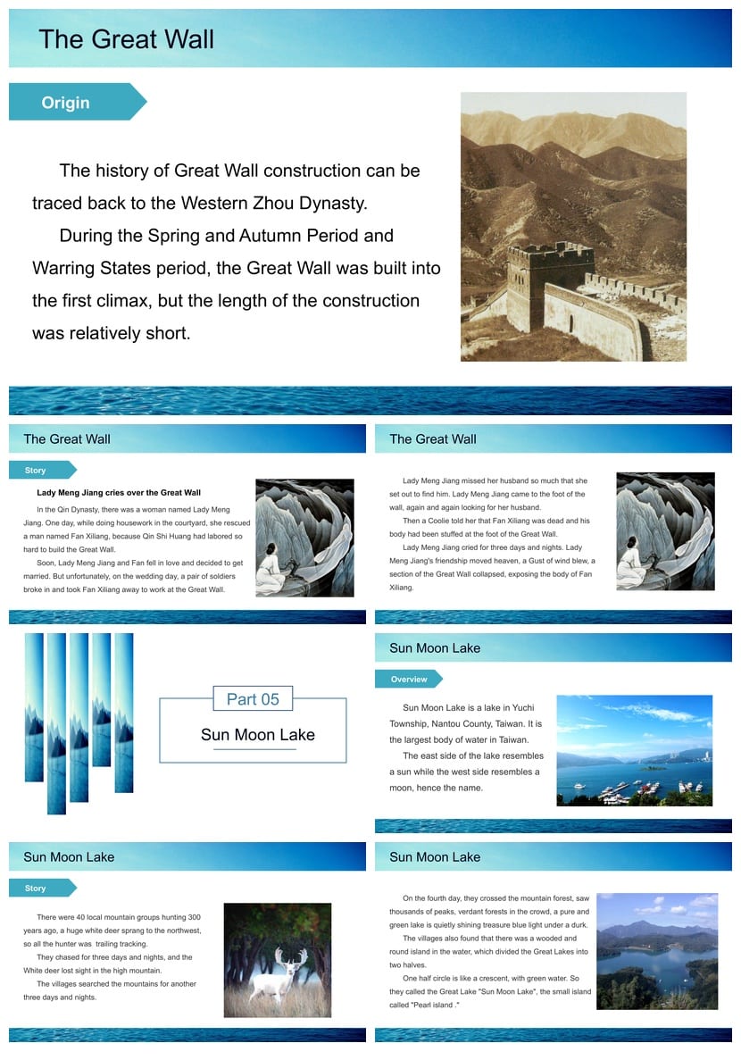 欧美大气简约蓝色PPT模板 各行业工作报告计划总结通用素材 - 第3页预览