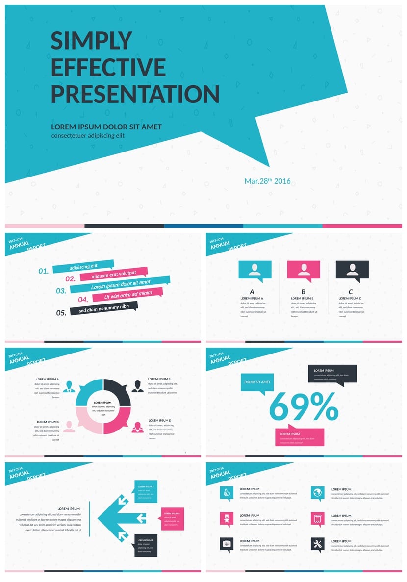 高级风格各行业工作报告PPT模板 创意设计素材 时尚简约商务风 - 第1页预览