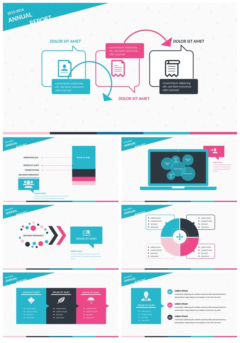 高级风格各行业工作报告PPT模板 创意设计素材 时尚简约商务风 - 第2页预览