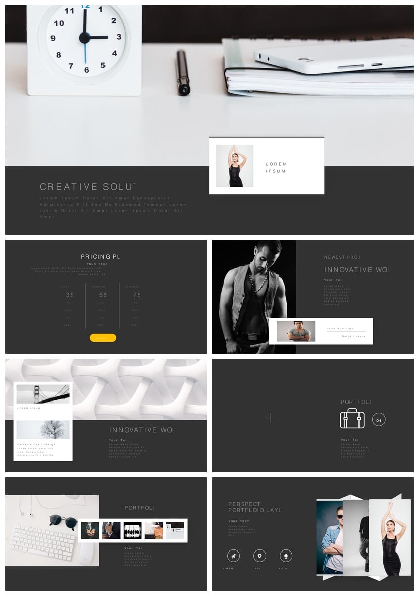 高端行业工作报告PPT模板 创意设计风格与素材合集 - 第2页预览