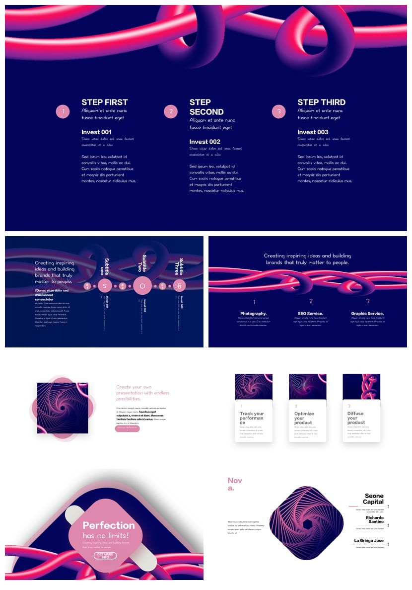 各行业工作报告PPT模板 创意风格设计素材与动态图表合集 - 第2页预览