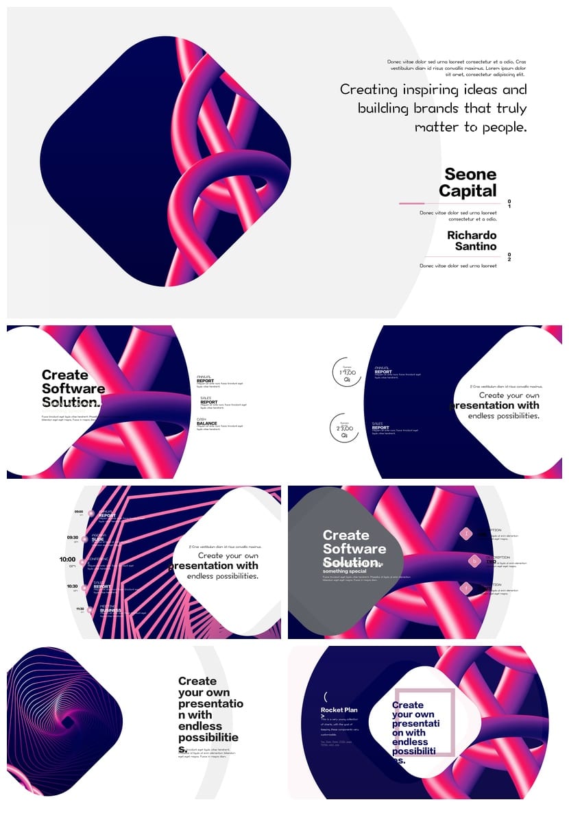 各行业工作报告PPT模板 创意风格设计素材与动态图表合集 - 第3页预览