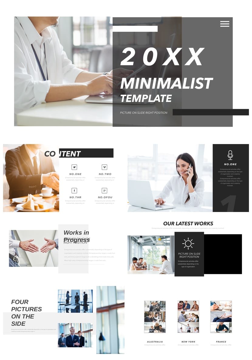 各行业工作报告PPT模板 创意风格设计素材 高端大气商务风 - 第1页预览