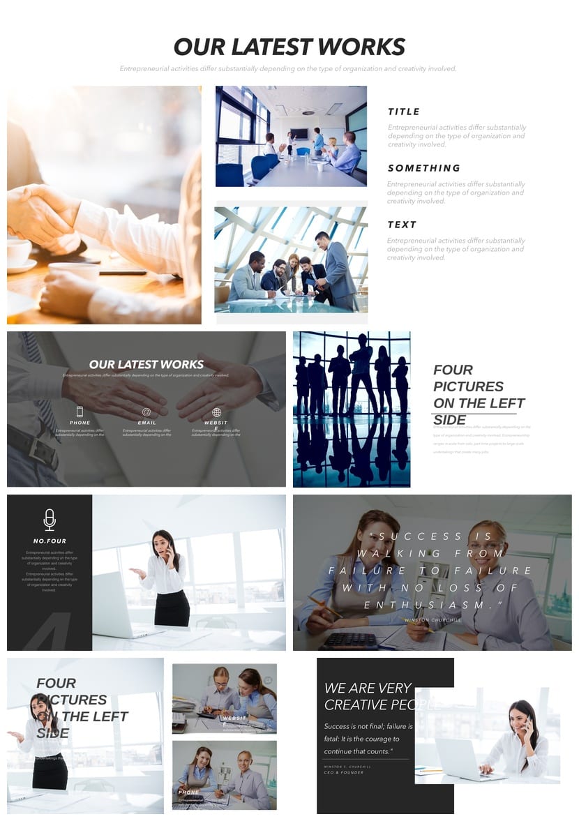 各行业工作报告PPT模板 创意风格设计素材 高端大气商务风 - 第3页预览