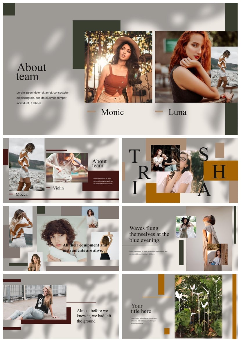 莫兰迪系工作总结PPT源文件pptx模板 可编辑简约风素材 - 第3页预览