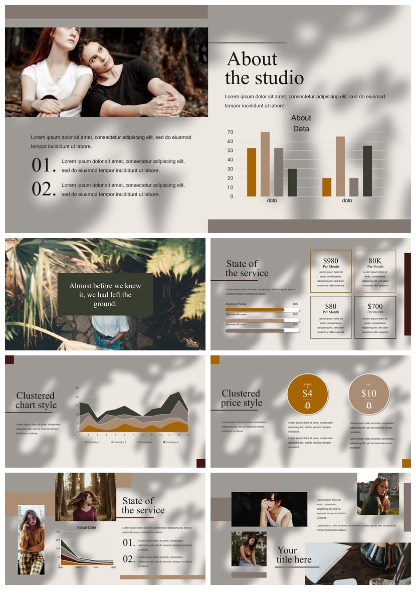 莫兰迪系工作总结PPT源文件pptx模板 可编辑简约风素材 - 第5页预览