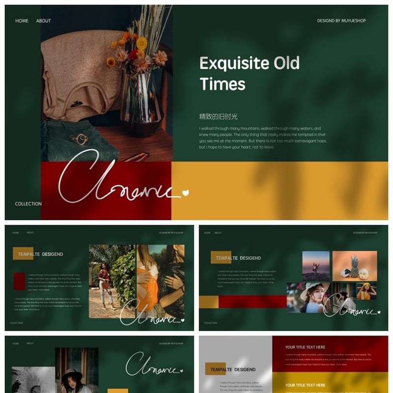 莫兰迪系工作总结PPT模板可编辑 高效办公简约风pptx源文件 - 工作PPT 模板