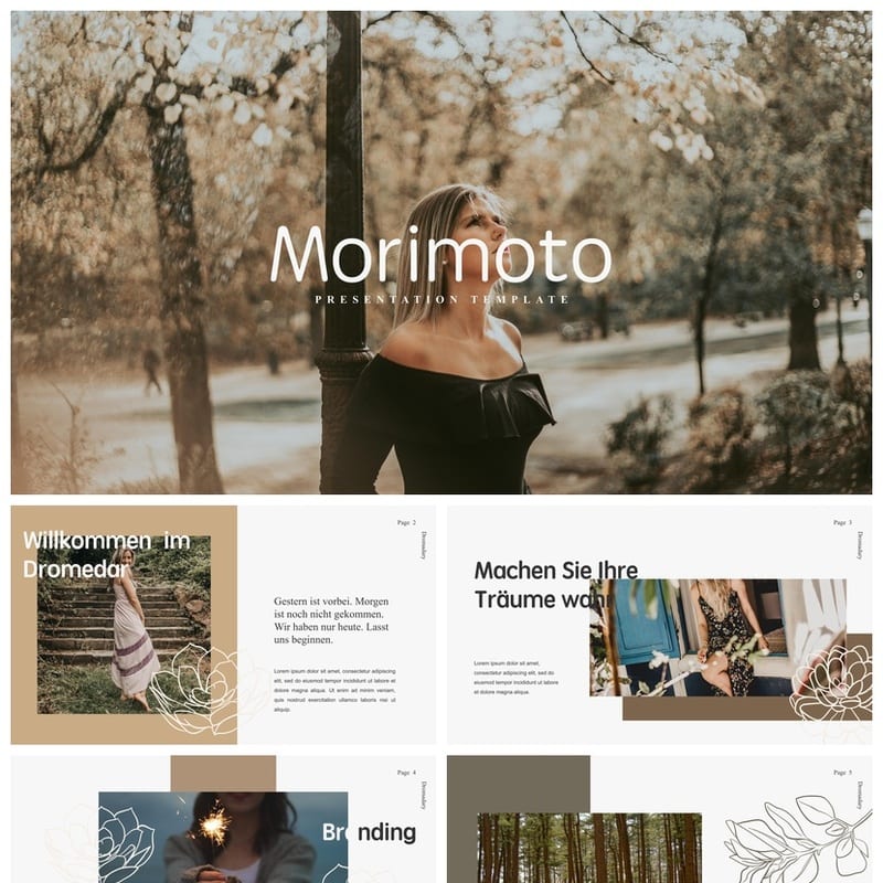 莫兰迪系工作总结PPT源文件pptx模板 可编辑简约风素材包 - 工作PPT 模板