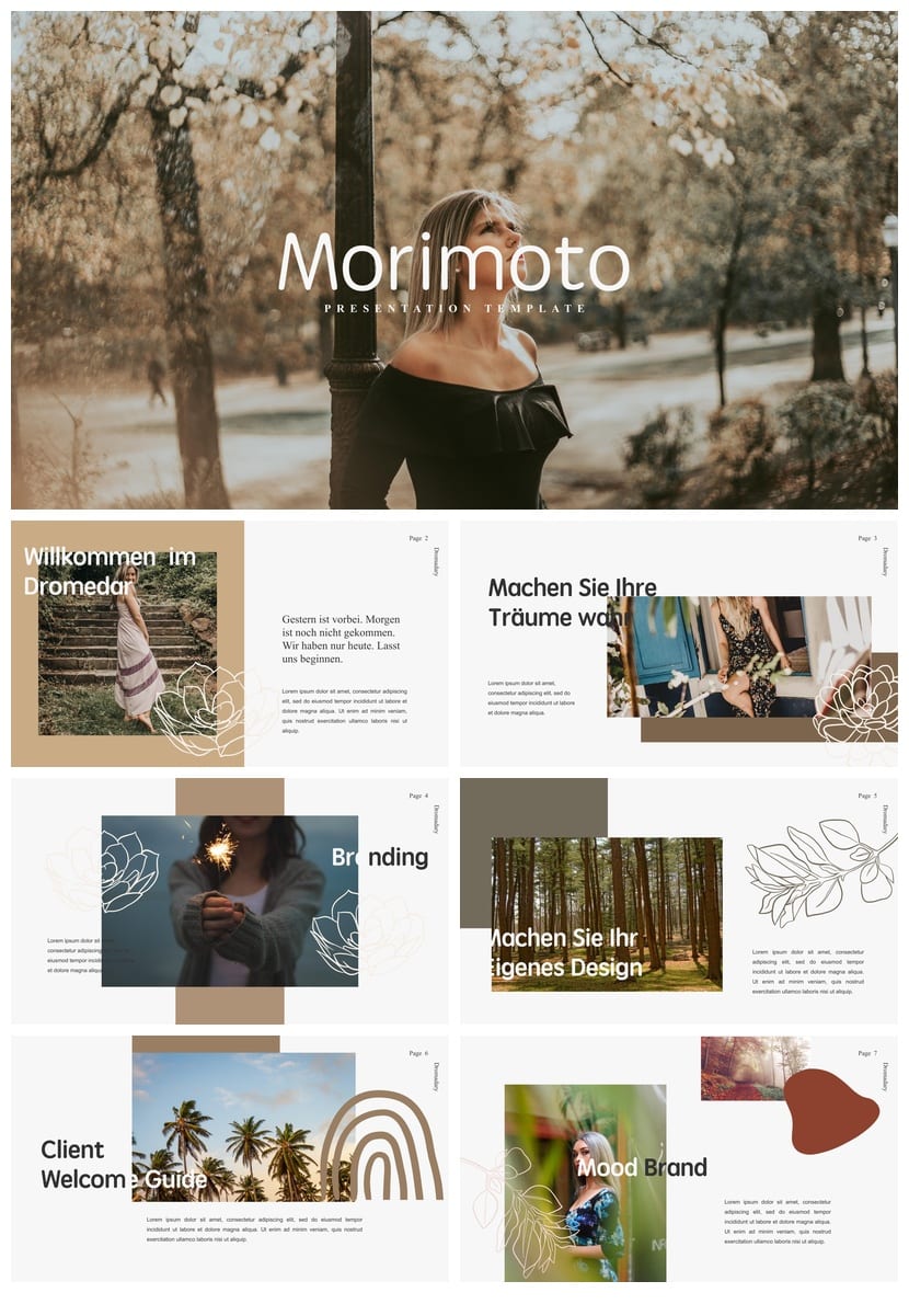 莫兰迪系工作总结PPT源文件pptx模板 可编辑简约风素材包 - 第1页预览