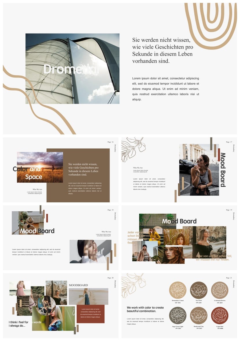 莫兰迪系工作总结PPT源文件pptx模板 可编辑简约风素材包 - 第3页预览