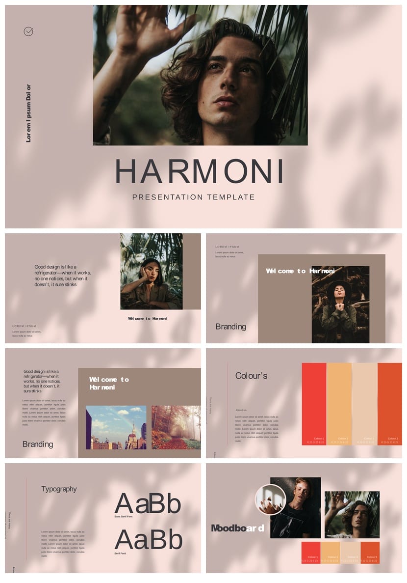 莫兰迪系工作总结PPT源文件模板 可编辑pptx素材 - 第1页预览