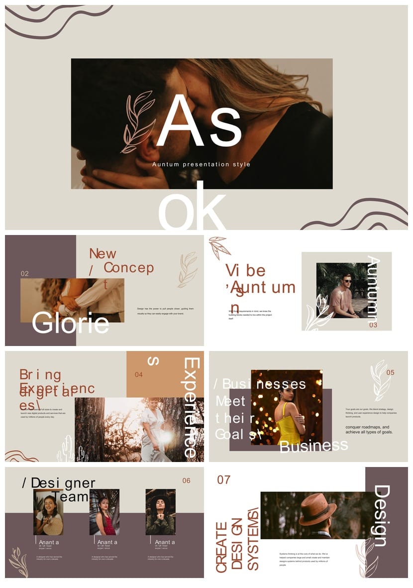 莫兰迪高级感工作总结PPT模板 扁平化设计pptx源文件可编辑 - 第1页预览