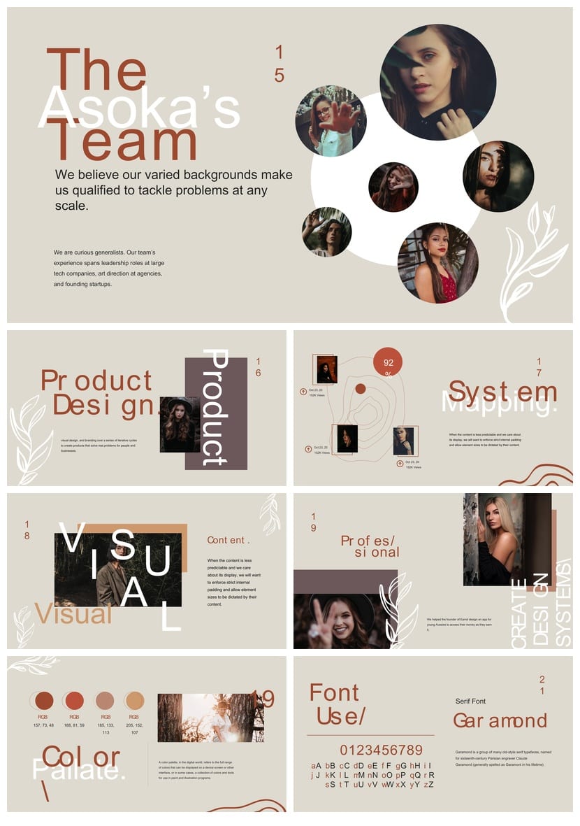 莫兰迪高级感工作总结PPT模板 扁平化设计pptx源文件可编辑 - 第3页预览