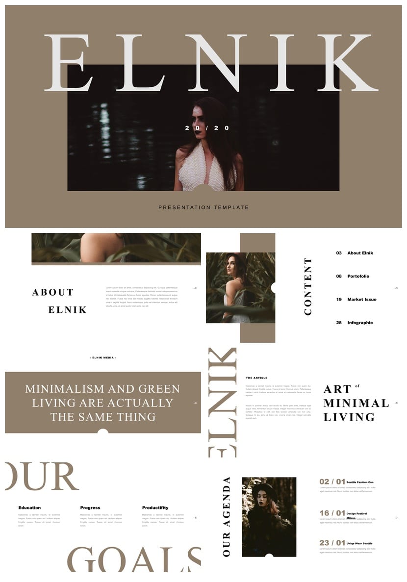 莫兰迪系工作总结PPT模板 高级感简约风可编辑pptx源文件素材 - 第1页预览