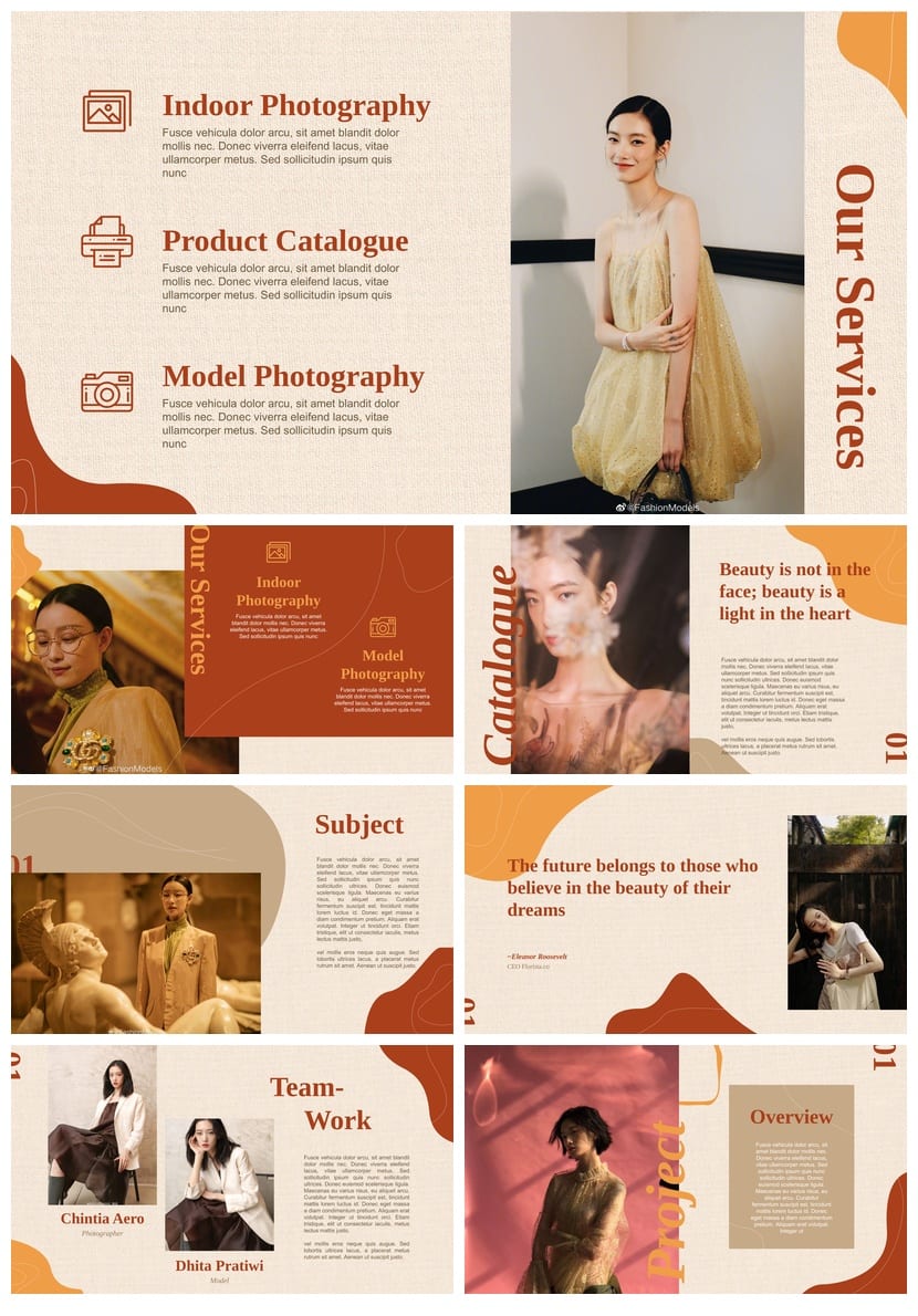 莫兰迪色工作总结PPT模板pptx源文件 可编辑素材 - 第2页预览