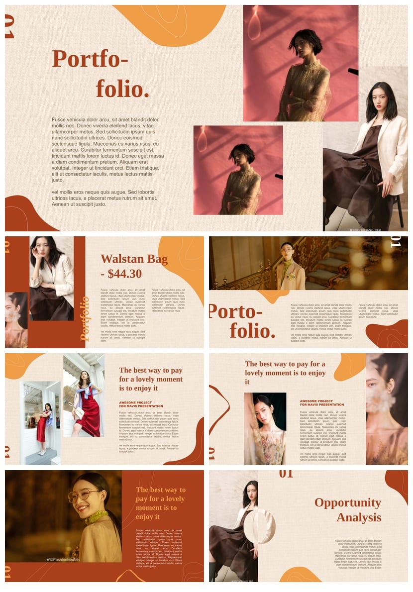 莫兰迪色工作总结PPT模板pptx源文件 可编辑素材 - 第4页预览