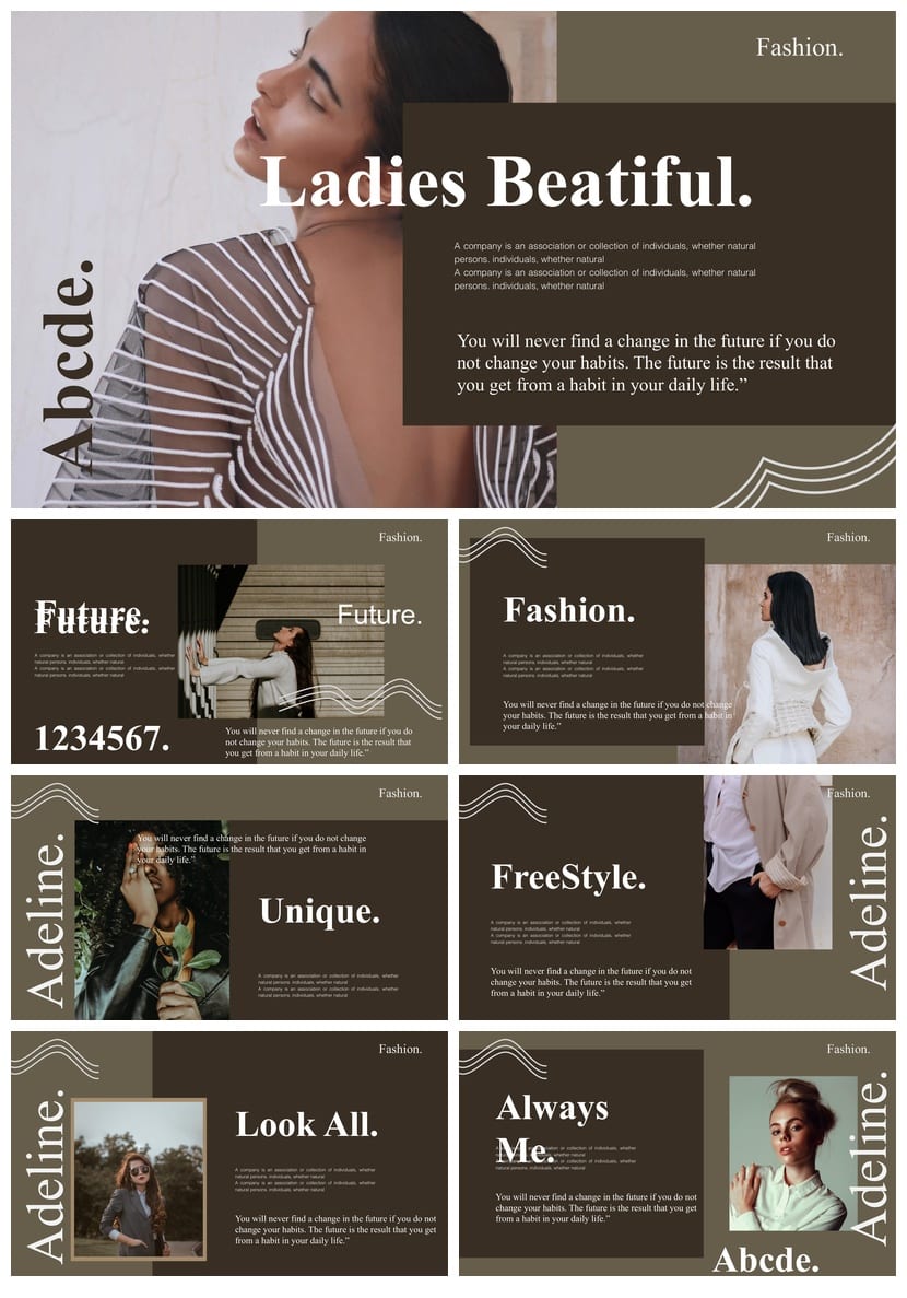 莫兰迪系PPT模板 工作总结汇报源文件pptx素材 - 第2页预览