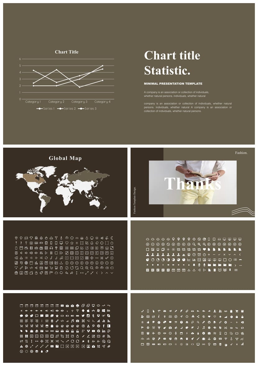 莫兰迪系PPT模板 工作总结汇报源文件pptx素材 - 第5页预览