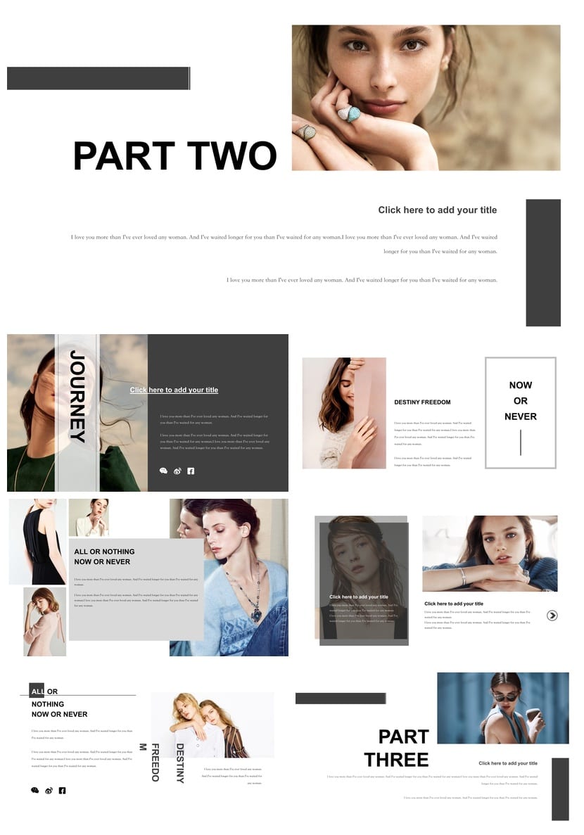 莫兰迪系工作总结PPT模板 简约通用可编辑pptx源文件素材 - 第2页预览