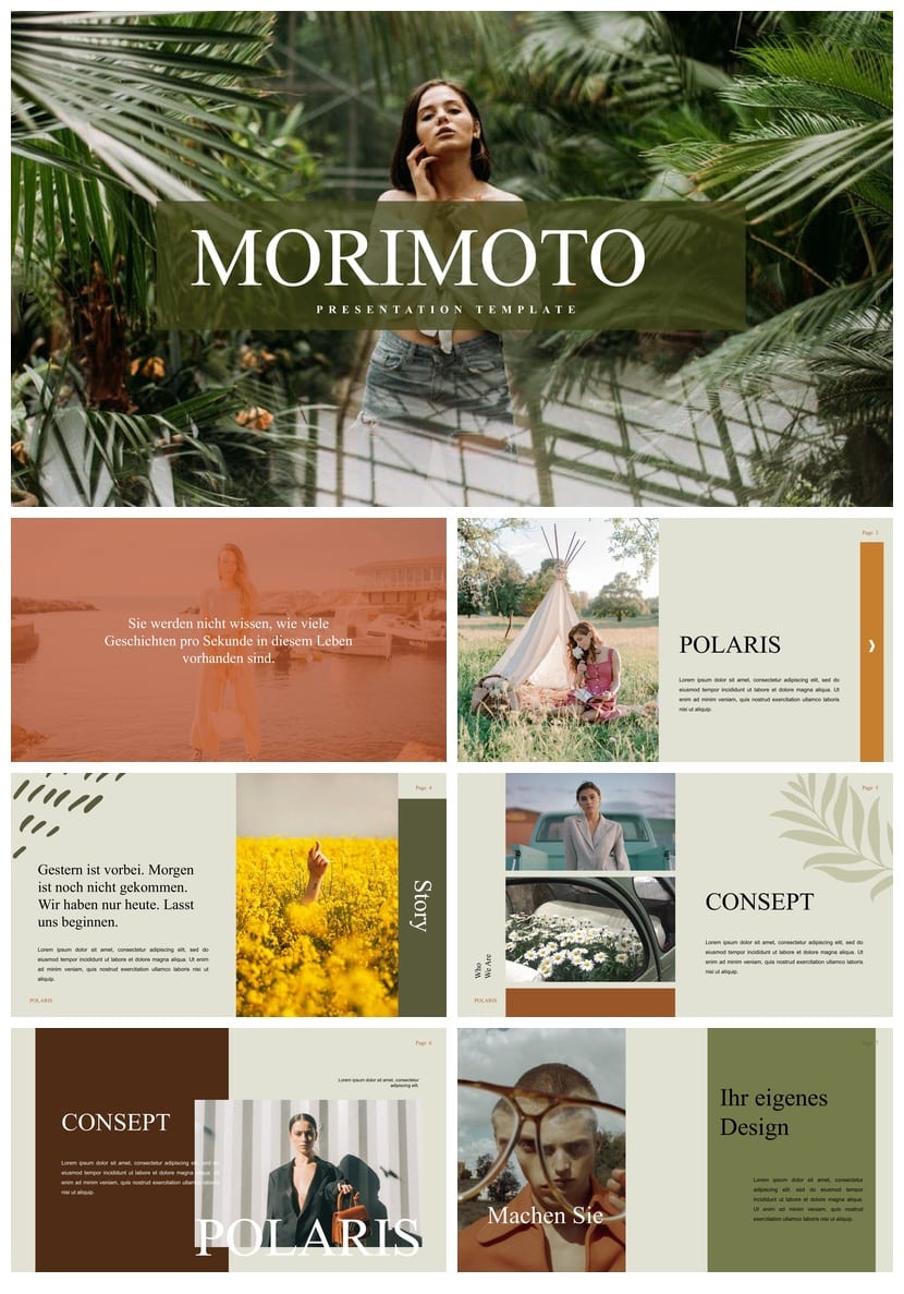 莫兰迪系工作总结PPT源文件 高级感扁平化设计pptx模板素材 - 第1页预览