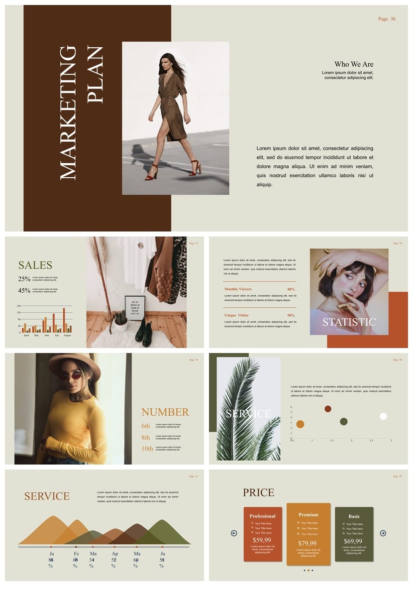 莫兰迪系工作总结PPT源文件 高级感扁平化设计pptx模板素材 - 第6页预览