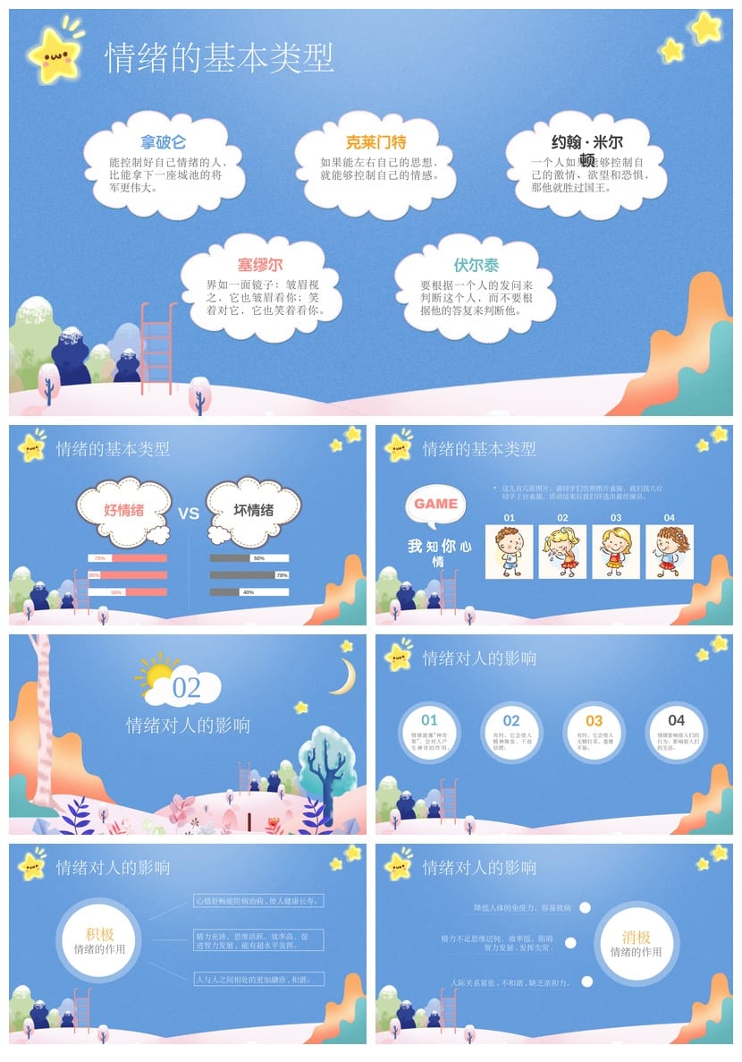 心理健康主题班会PPT课件 我的情绪我做主模板素材 - 第2页预览