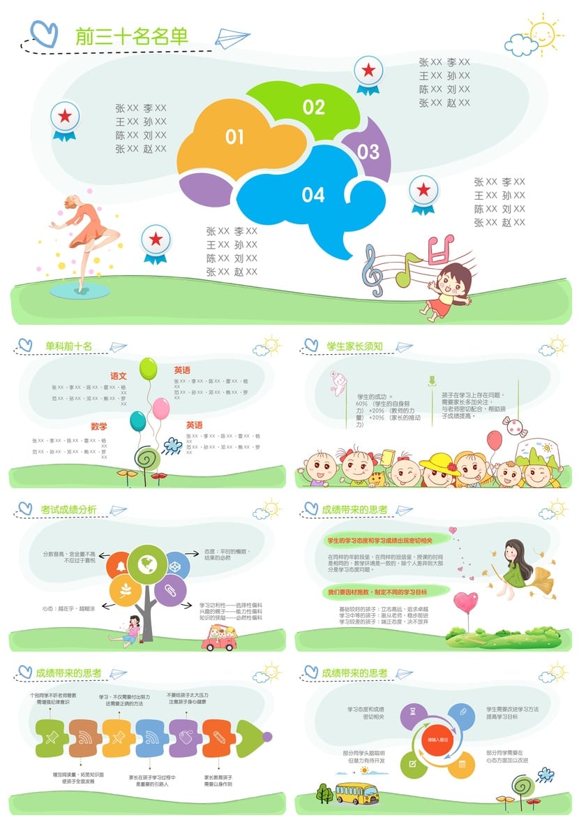 家长会PPT模板期中期末班会课件 年级ppt文件素材pptx - 第2页预览