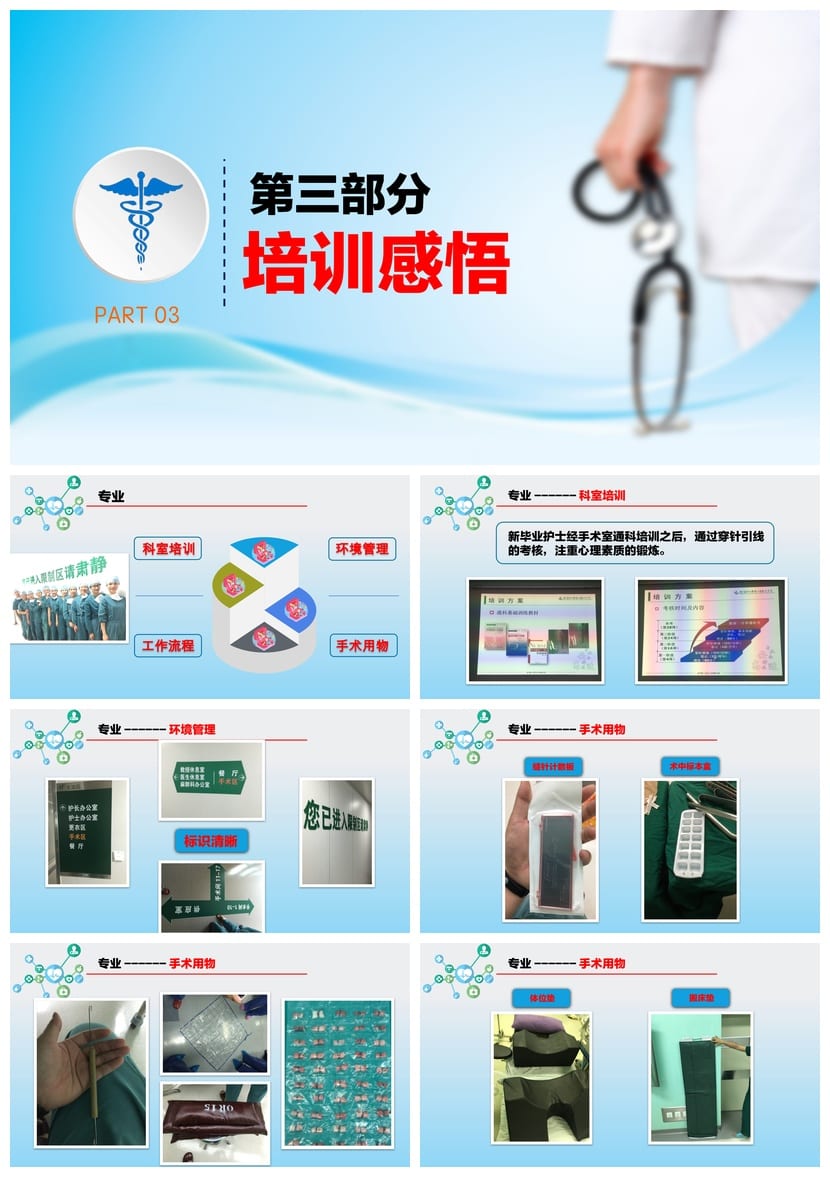 护士进修汇报PPT模板 护理述职答辩素材pptx - 第3页预览