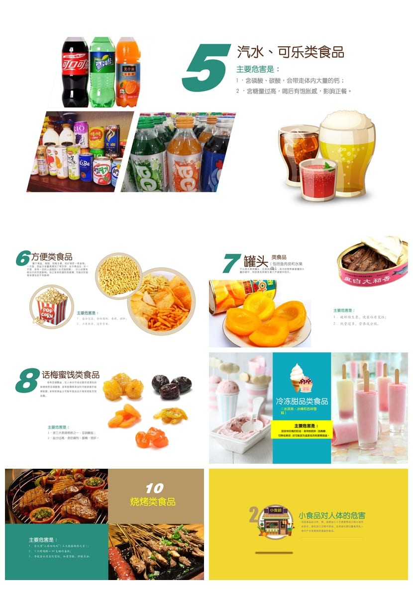 中小学生食品安全教育PPT 班会主题课件 饮食健康教学素材 - 第2页预览