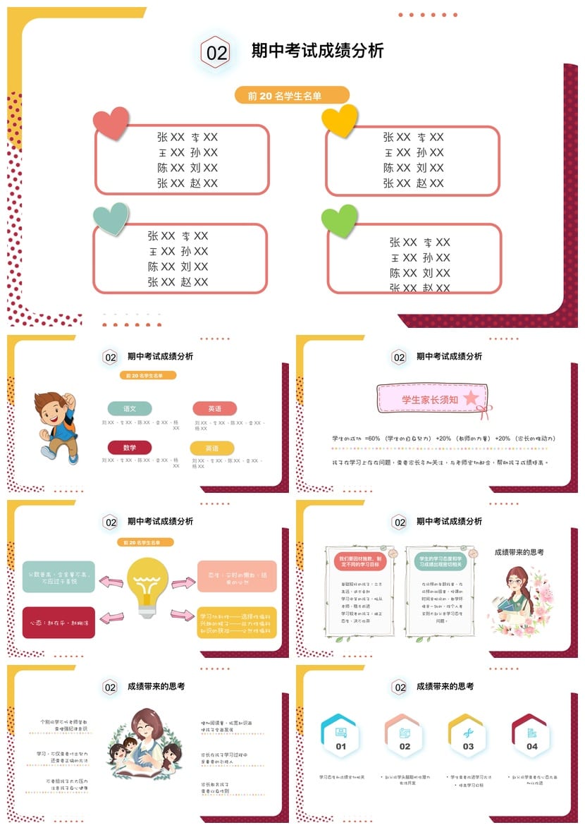 家长会PPT模板四年级 期中家长会课件素材pptx - 第2页预览