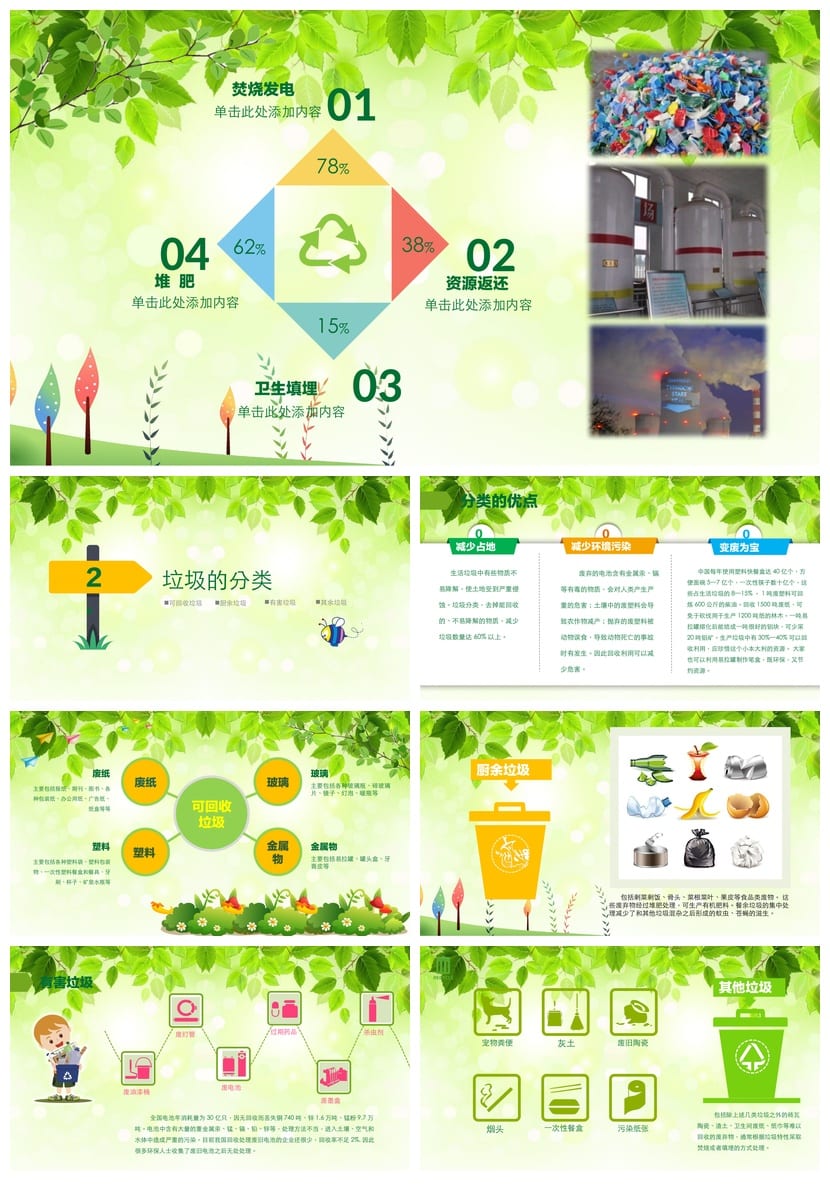 垃圾分类主题班会PPT课件 环保教育班会电子版素材 - 第2页预览