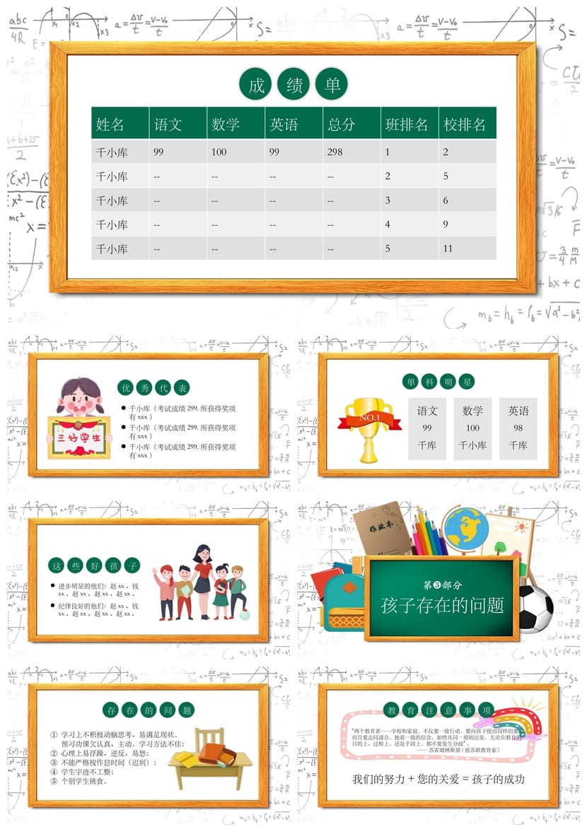 五年级家长会PPT模板 小学五年级日常家长会素材 - 第2页预览