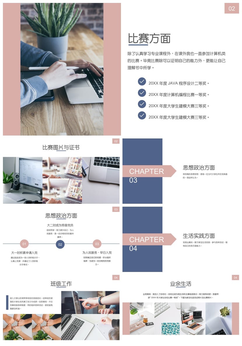 PPT模板国奖金助学金励志奖学金申请答辩素材 答辩PPT模板 - 第2页预览