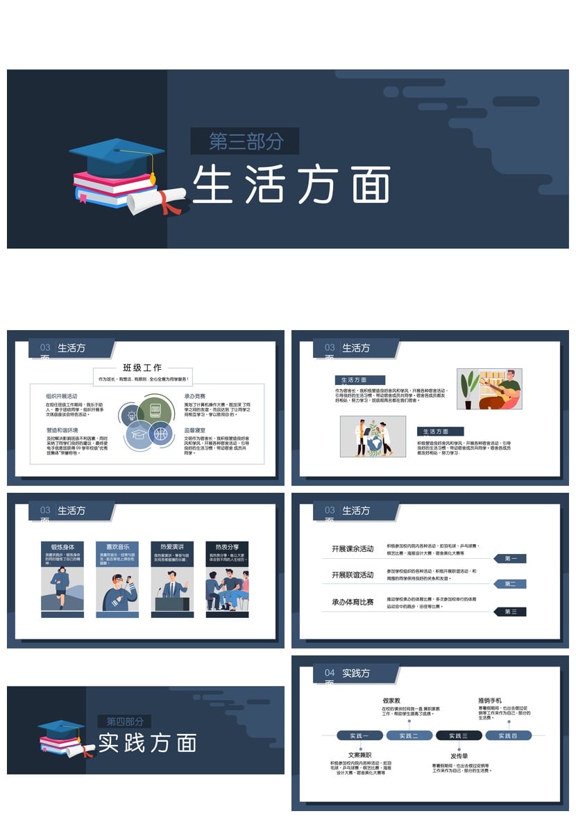 国家奖学金答辩PPT模板励志答辩素材 国奖金助学金申请模板pptx - 第3页预览