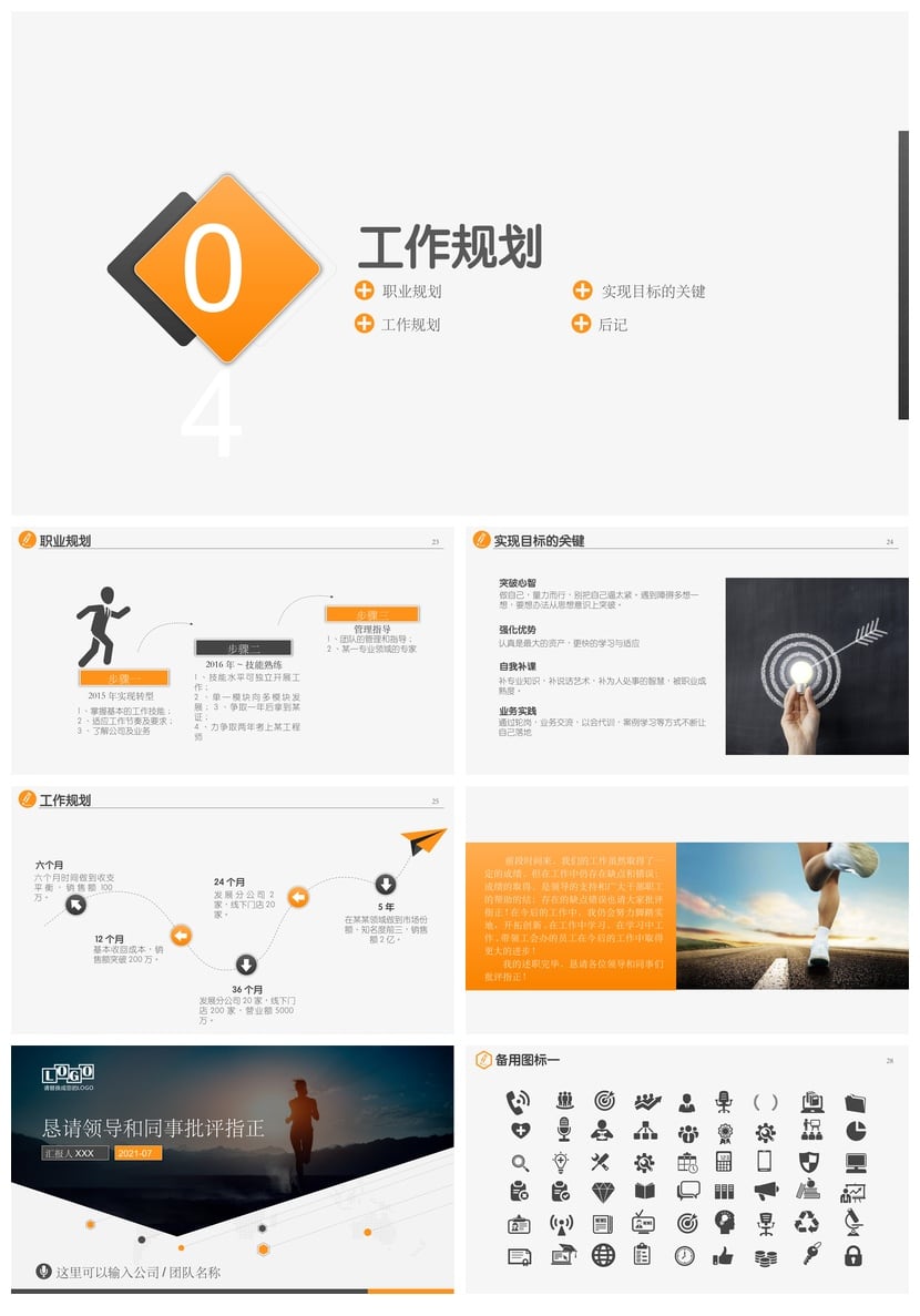 转正答辩PPT模板 述职报告PPT素材 岗位转正汇报模板pptx - 第4页预览