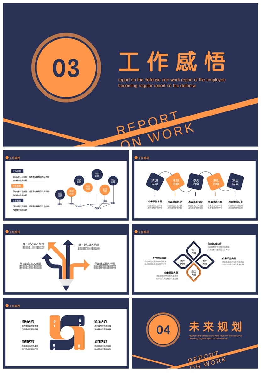 员工转正PPT模板 述职报告答辩PPT素材 转正答辩ppt模板 - 第3页预览