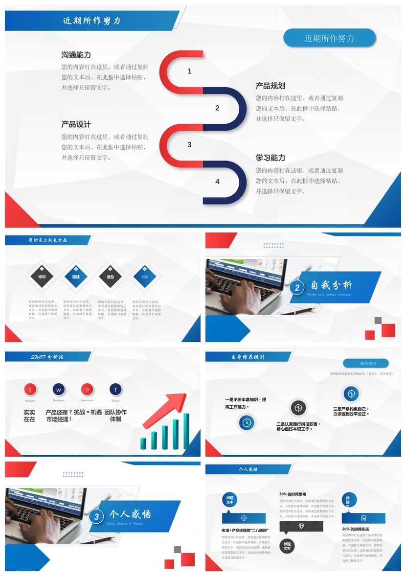 转正PPT模板 经理述职报告PPT素材 工作汇报年终总结计划pptx - 第2页预览