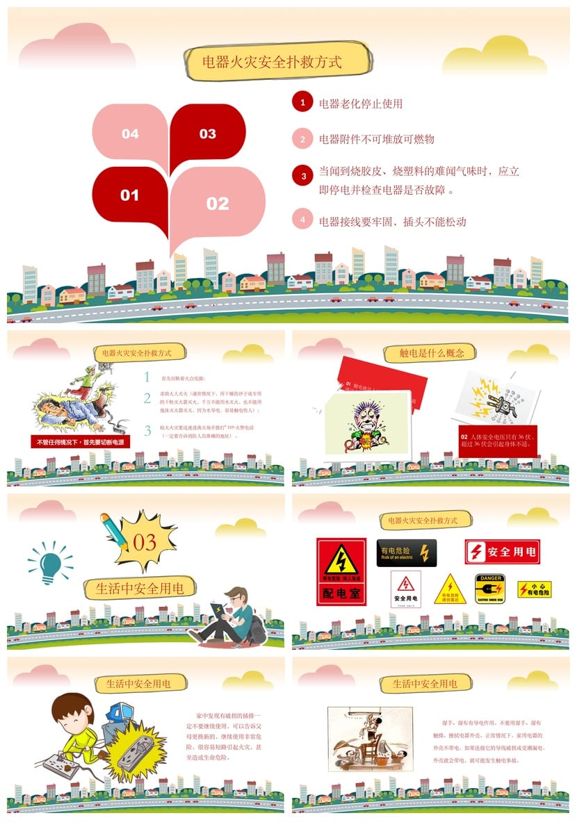 安全用电主题班会PPT课件 中小学生用电安全教育班会设计素材 - 第2页预览
